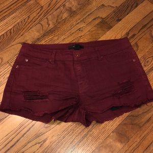 Forever 21 Maroon Burgundy Shorts